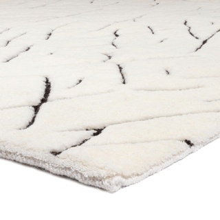 Wollteppich MORGENLAND "Berber Teppich - Sara rechteckig" Teppiche Gr. B/L: 200 cm x 300 cm, 25 mm, 6 m2, 1 St., weiß Schurwollteppiche handgeknüpft