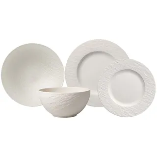 Villeroy & Boch Manufacture Rock Geschirr-Set 4-tlg. weiß
