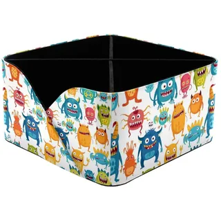 Herren-Tablett, Schmuckkästchen, Nachttisch-Organizer mit 4 Fächern für Handy, Schlüssel, Geldbörse, Brille, niedliches Monster, PVC-Leder, Kommode, Eingang, Auffanghalter für Geburtstagsgeschenk