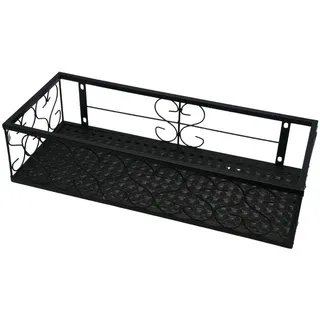 Outdoor Eisenblumenkorb mit Haken Blumentopf Hängeregal Fenster Geländer Balk...