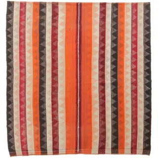 Nain Trading Orientteppich Kelim Fars Antik 147x149 Handgewebter Orientteppich / Perserteppich, quadratisch, Höhe: 5 mm rot