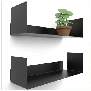 UNITURE Bücherregal 2er Set 42 x 0 x 0 cm Schwarz