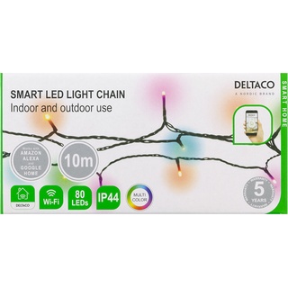 Deltaco Smart Home WiFi-Lichtband - 10m, 80 RGB LEDs