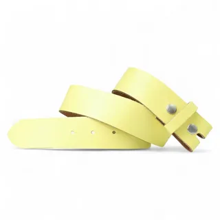 FRONHOFER Ledergürtel Damen Wechselgürtel 4cm (1-St) Druckknopf, wechselbar, ohne Schnalle gelb Körperumfang 95 cm / Gesamtlänge 110 cm