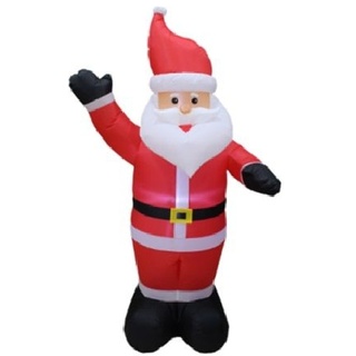 Weihnachtsmann-Figur, Kunststoff/ Polyester, 70 x 99 x 180 cm, 6 LED, selbstaufblasend, wetterfest, lichtecht