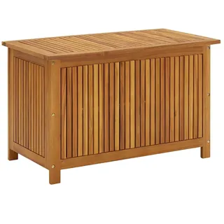 homiuse Garten-Aufbewahrungsbox Massivholz Akazie 90x50x58 cm Gartenbox Auflagenbox Aufbewahrungstruhe Gartentruhe Kissenbox Garten Wasserdicht Kissenbox Outdoor Wasserdicht Auflagenbox Holz