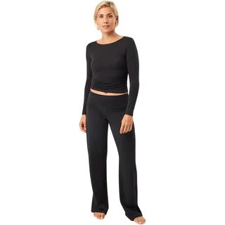 Mandala Wide Leg Hose Schwarz S