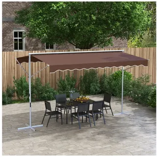 Outsunny Standmarkise 395 x 298 cm braun