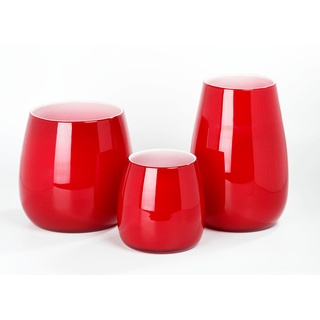Lambert Pisano Vase, groß rot H 30 cm, D 22 cm