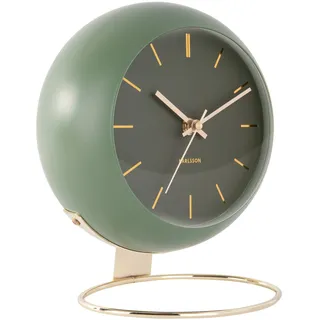 Karlsson [DL] Table Clock Globe Moss Green, des.Armando Breeveld D. 21cm, H. 24,5cm, Depth. 14cm, Excl. AA Battery
