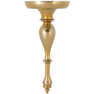 Licht-Erlebnisse Dekoratives Wandregal Metall in Gold H: 80 cm groß Handarbeit Barock Design Schweberegal Wandkonsole Wohnzimmer Flur
