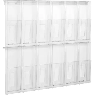 Helit Wandprospekthalter the placativ 12 x DIN Lang 85,2 x 65,2 x 3,5 cm