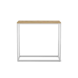Bettso Konsolentisch, Eiche Wotan, Chrom, Holzwerkstoff, Metall, 80x80x25 cm, Wohnzimmer, Wohnzimmertische, Konsolentische