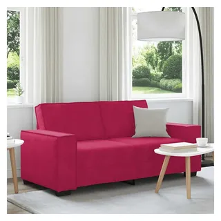 vidaXL Couch Samt 2-Sitzer Weinrot