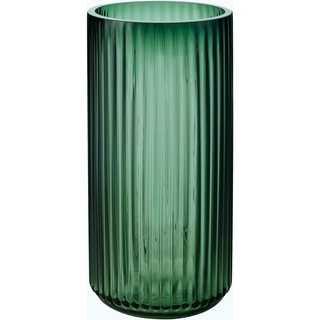 Vzmiza Grün Glas Vase Für Moderne Heimdekoration - Flower Vase Für Pampasgras - nordischer Boho-Stil vasen Glas für Hochzeit - Groß Gerippt Blumenvase für tulpen-Esstisch, Wohnen-BodenVase(Grüne)