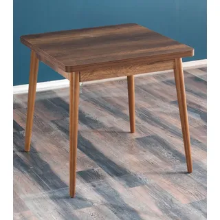 Skye Decor, Hochwertiger Esstisch, Walnuss, 80 x 76,5 x 80 cm | 100% melaminbeschichtete Spanplatte, 18 mm dick | Moderner, eleganter Tisch für Ih... - Braun