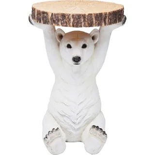 Kare DESIGN Beistelltisch Polar Bear 78943 Polyresin Weiß