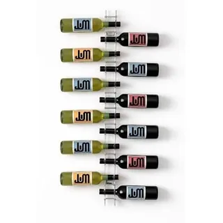 JUM Weinregal aus Acrylglas für 12 Flaschen - modernes und stylisches Wandregal, transparent, platzsparend, hochwertiges Flaschenregal - Wandmontage inkl. Schrauben