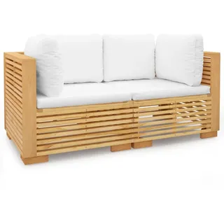 vidaXL Garten-Ecksofa 2-tlg. braun