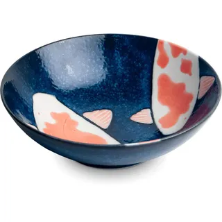 Koi-Bowls- ASIATICA | Ramen Bowl Schalen aus Porzellan, versch. Größen | Hochwertige asiatische Schüssel für Reis, Nudeln, Tapas, Udon, Müsli, Suppen - Made in Japan (Bowl Ø14,5 cm | H4,5 cm)
