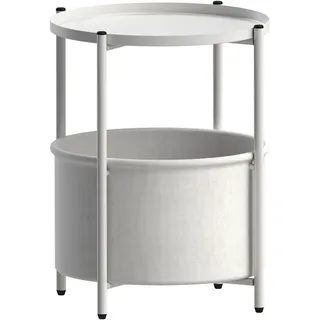 ML-Design Beistelltisch Weiß Metall 45,5 x 52,5 cm