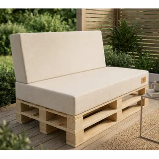 Palettenkissen 120x80 Palettenauflage Palettensofa Leinen Premium Füllung