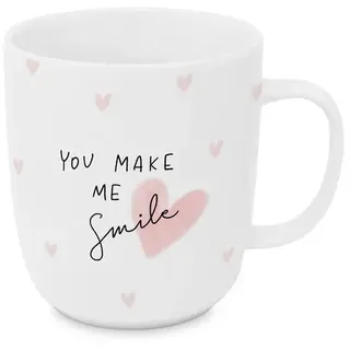 Design@Home Becher Mug 2.0 Make me Smile - weiß/ rosa