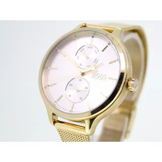 HUGO BOSS Damenuhr 1502537 Edelstahl gold Tag Datum AB Mesh UVP 279,-