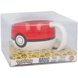 490 Ml 3D geformte Keramik Tasse - Pokemon Pokeball In Geschenkbox