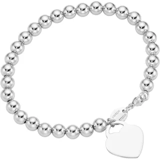 GIORGIO MARTELLO MILANO Kugel Armband mit Behang Herz Silber 925 Größe 19 cm