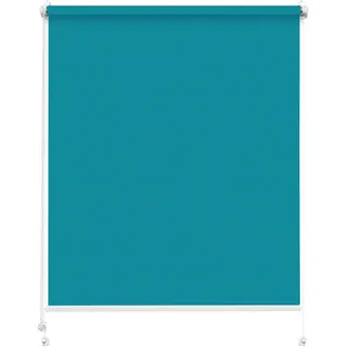 Rettika Sichtschutz Rollo ohne Bohren - Blaue Lagune, Breite: 110cm, Höhe 220 - Rollos für Fenster ohne Bohren, Fenster rollos für innen, Jalousien zum Klemmen, Klemmrollo