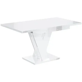 altdecor ausziehbar 120 - 160 x 75 cm hochglanz weiß