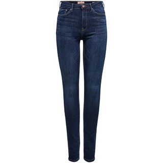 Damen ONLY High Waist Skinny Fit Jeans Lange Denim Stretch Hose ONLPAOLA Basic Röhrenjeans Cotton Pants, Farben:Blau, Größe:XS / 34L