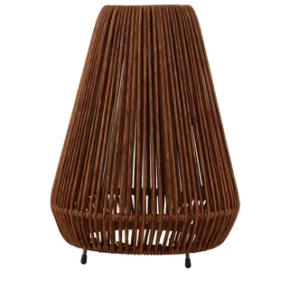 Lindby LED Solar Outdoor Tischlampe in dunkelbraun, dimmbar Tischleuchte | Lampe Gartentisch IP44 Spritzwassergeschützt, Landhaus, Rustikal, 2700 K Warmweiß, aus Holz, kabellos