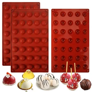 3 Stück Silikonform Kugel, 2.5cm Silikonform Halbkugel mit 35 Löchern