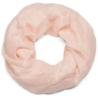 styleBREAKER Loop Loop Schal mit Metallic Sterne Print, (1-St) rosa