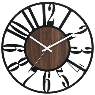 wall-art Industrielle Wanduhr 50,0 cm 50-1001 braun