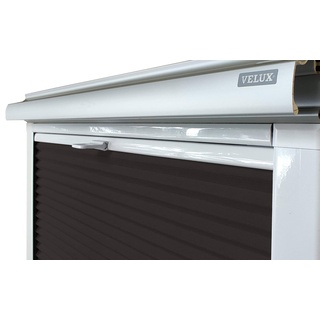 Home-Vision® Dachfenster Premium Plissee Faltrollo ohne Bohren(Schwarz für FK08 - Weiß) Blickdicht Sonnenschutz, Alle Montage-Teile inklusive