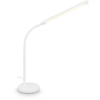 Briloner - LED Schreibtischlampe mit Touch, dimmbar, schwenkbar, warmweiß, Tischlampe, Lampe, Nachttischlampe, Tischleuchte, Deko, Bürolampe, Leselampe Bett, Leselicht, 13x72,5 cm, Weiß