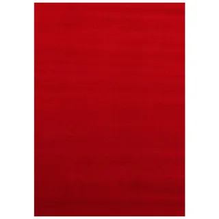 CarpetSale24 Teppich Wohnzimmer Einfarbig Rot 120x170 cm - Waschbar Rutschfest Kurzflor Extra Weich für Wohnzimmer Schlafzimmer Jugendzimmer