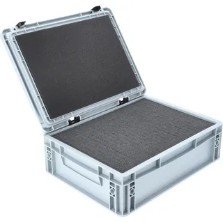 VARIA Group Feldherr ED 43/12 HG Eurobehälter / Euro Box mit Scharnierdeckel 400 x 300 x 135 mm inklu