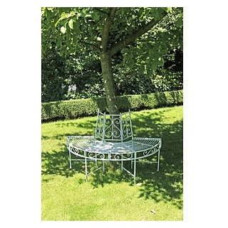 Garden Pleasure Gartenbank Varda 950396 weiß Metall 124,0 cm