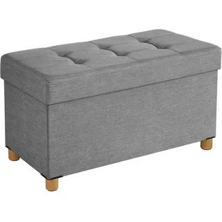 Songmics Sitzbank grau 38 x 76 x 40 cm