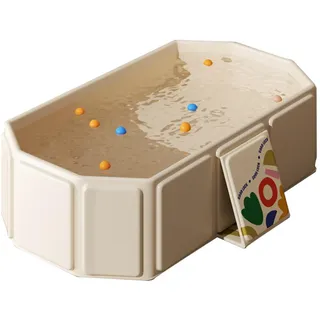 Faltbare Badewanne für Kinder zusammenklappbare Babybadewanne 29, 5 x 17, 7 x 9, 8 Zoll tragbare Babywanne mit Ablauf und Stützfüßen faltbare PVC-Wanne für Kinder von 0–8 Jahren