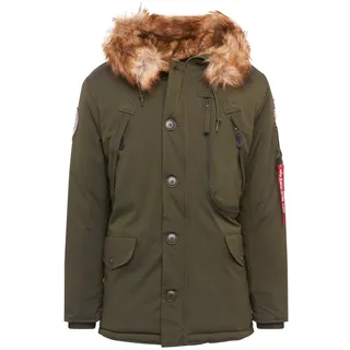 ALPHA INDUSTRIES Parka Polar chamois / oliv / knallrot / weiß XL
