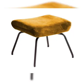 KAWOLA Hocker LOTTE Polsterhocker velvet 0 x 0 x 0 cm Gelb