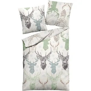 Traumschlaf Feinbiber Tiere Beige 135 x 200 cm + 80 x 80 cm