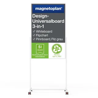 Magnetoplan Whiteboard 75 x 120 cm grau/weiß