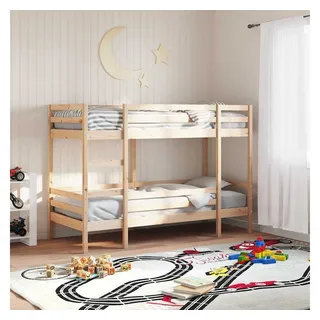 vidaXL Etagenbett 80 x 200 cm Kiefer massiv braun
