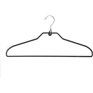 Dila GmbH 25er Set Metall-Kleiderbügel Rutschhemmend Beschichtet Stabil Platzsparend Schwarz 40 cm Kleiderbügel Wäschebügel (25 Stück)